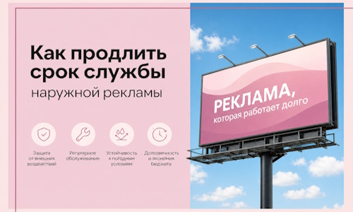 Как продлить срок службы наружной рекламы в  Липецке